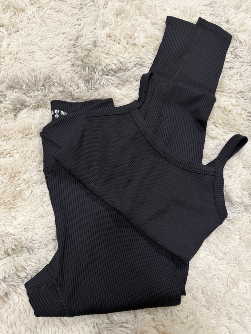 Year of Ours black ribbed Active Two-Piece